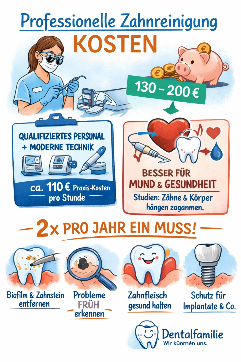 Professionelle Zahnreinigung Kosten